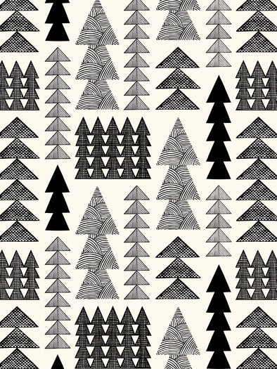Nordic Forest Wallpaper Sale – Black & White