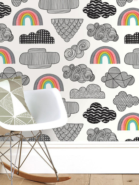 Clouds + Rainbows Wallpaper Sample