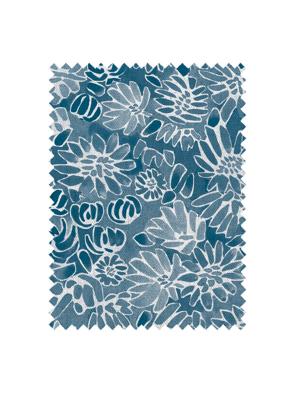 Chrysanths Fabric - Oxford Blue