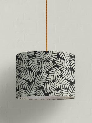 Tropical Leaf Lampshade – Monochrome