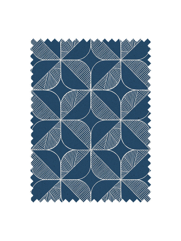 Rosette Fabric – Oxford Blue