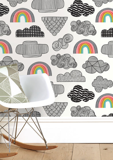 Clouds + Rainbows Wallpaper Sale